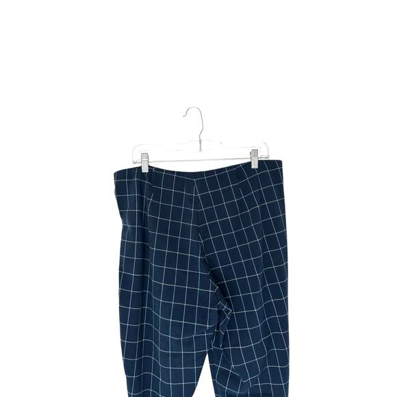 J. Jill Essential Cotton Stretch Pants Blue Pull On Straight Leg Size 16 Tall - Picture 8 of 13